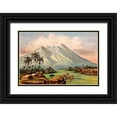 thumbnail image 1 of Haeckel, Ernst 32x23 Black Ornate Wood Framed with Double Matting Museum Art Print Titled - Der Vulkan Salak bei Buitenzorg, 1 of 4