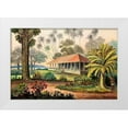 thumbnail image 1 of Haeckel, Ernst 32x23 White Modern Wood Framed Museum Art Print Titled - Rasthaus von Belligemma Sudkuste von Ceylon, 1 of 4