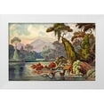 thumbnail image 1 of Haeckel, Ernst 32x23 White Modern Wood Framed Museum Art Print Titled - Urwald am Blauen Fluß Kelany-Ganga, Ceylon, 1 of 4