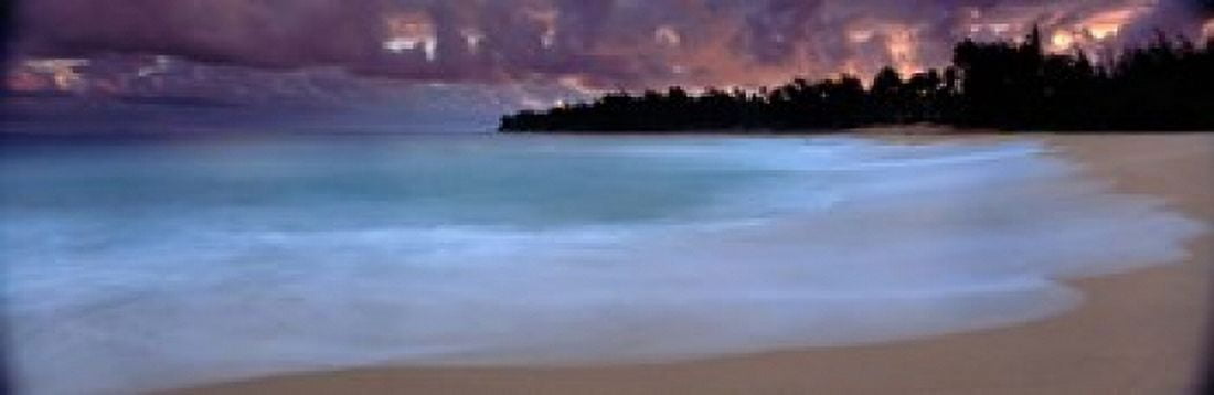 Haena Beach Storm Hawaii Kauai Canvas Art - Panoramic Images (37 x 12)