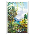 thumbnail image 1 of Haena Garden - Kauai Northshore Hawaii - From an Original Hawaii Watercolor Painting by Peggy Chun - Fine Art Matte Paper Print (Unframed) 30x44in, 1 of 4