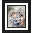 thumbnail image 1 of Haenraets, Willem 12x14 Black Ornate Wood Framed with Double Matting Museum Art Print Titled - Terrace, 1 of 4