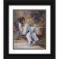 thumbnail image 1 of Haenraets, Willem 12x14 Black Ornate Wood Framed with Double Matting Museum Art Print Titled - Waiting for…., 1 of 4
