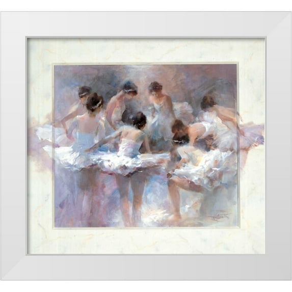 Haenraets, Willem 13x12 White Modern Wood Framed Museum Art Print Titled - Ballarinas