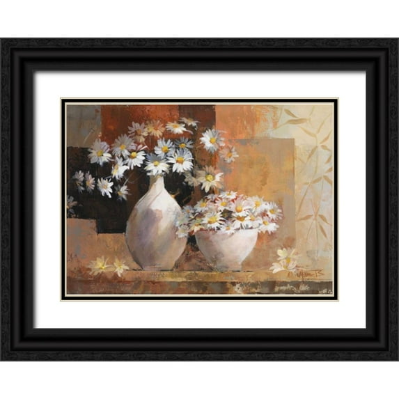 Haenraets, Willem 14x11 Black Ornate Wood Framed with Double Matting Museum Art Print Titled - Vintage flowers I