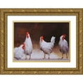 thumbnail image 1 of Haenraets, Willem 14x11 Gold Ornate Wood Framed with Double Matting Museum Art Print Titled - Chicken I, 1 of 4