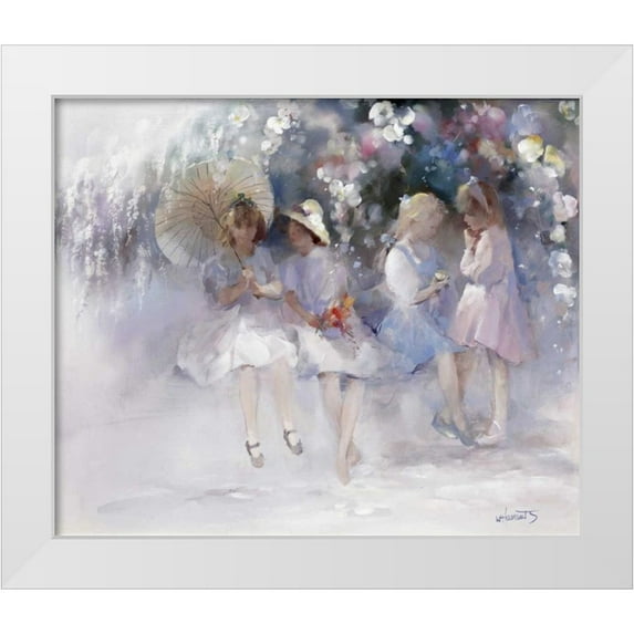 Haenraets, Willem 14x12 White Modern Wood Framed Museum Art Print Titled - Friends