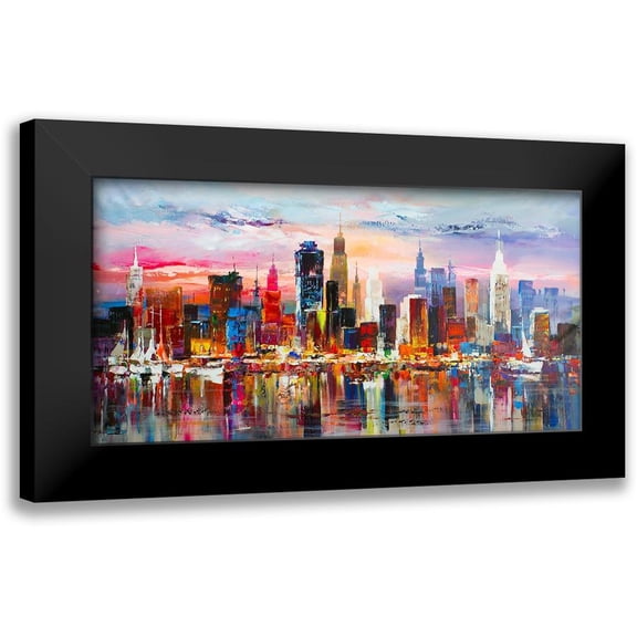 Haenraets, Willem 14x9 Black Modern Framed Museum Art Print Titled - City view I