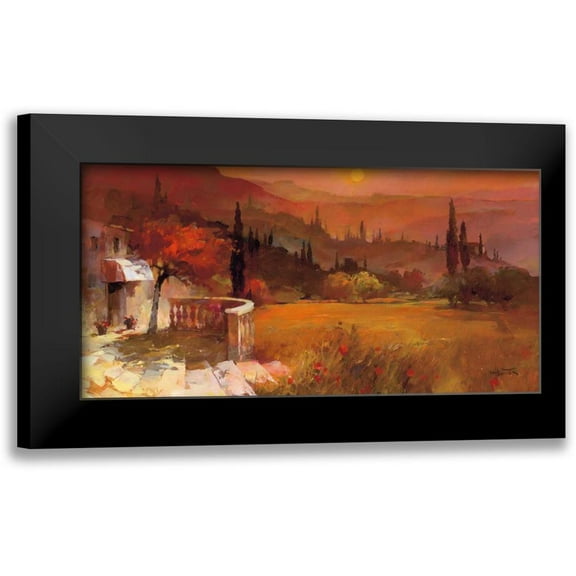 Haenraets, Willem 14x9 Black Modern Framed Museum Art Print Titled - Romantic Tuscany I