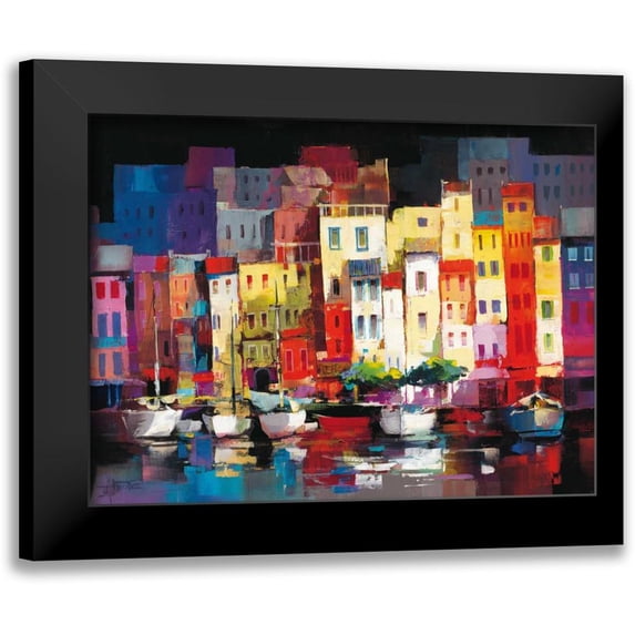 Haenraets, Willem 18x15 Black Modern Framed Museum Art Print Titled - Seaport Town I