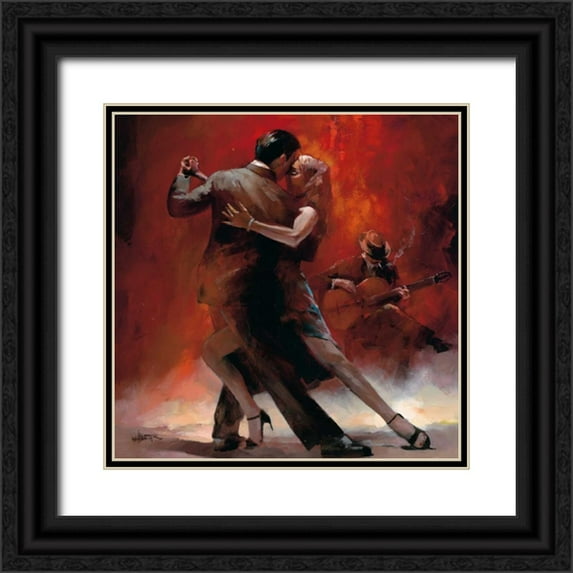 Haenraets, Willem 20x20 Black Ornate Wood Framed with Double Matting Museum Art Print Titled - Tango Argentino II