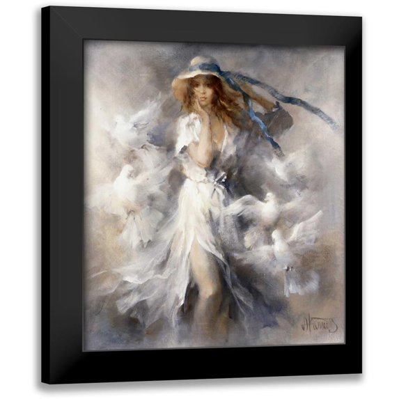 Haenraets, Willem 20x23 Black Modern Framed Museum Art Print Titled - Pigeons