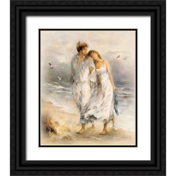 Haenraets, Willem 20x23 Black Ornate Wood Framed with Double Matting Museum Art Print Titled - In love