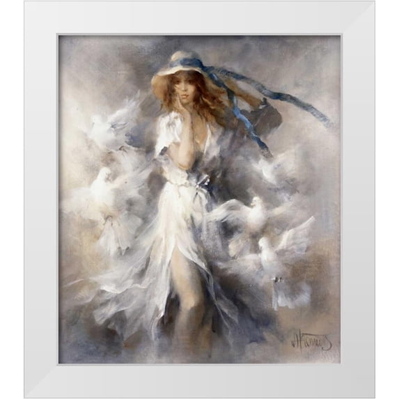 Haenraets, Willem 20x23 White Modern Wood Framed Museum Art Print Titled - Pigeons