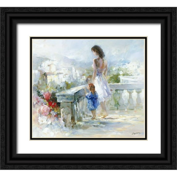 Haenraets, Willem 22x20 Black Ornate Wood Framed with Double Matting Museum Art Print Titled - Breathtaking view