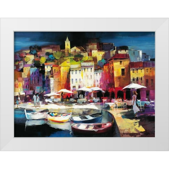 Haenraets, Willem 24x19 White Modern Wood Framed Museum Art Print Titled - Seaport Town II
