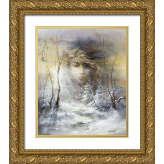 Haenraets, Willem 26x31 Gold Ornate Wood Framed with Double Matting Museum Art Print Titled - Winter