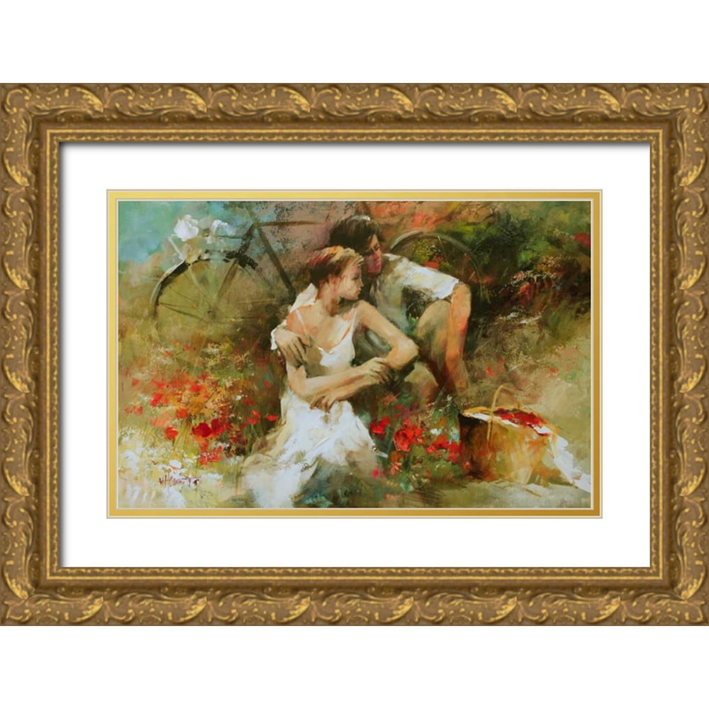 Haenraets, Willem 32x22 Black Ornate Wood Framed with Double