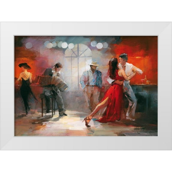 Haenraets, Willem 32x24 White Modern Wood Framed Museum Art Print Titled - Tango