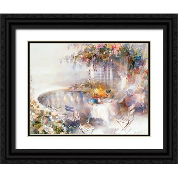 Haenraets, Willem 32x25 Black Ornate Wood Framed with Double Matting Museum Art Print Titled - Serenade