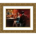 thumbnail image 1 of Haenraets, Willem 32x25 Gold Ornate Wood Framed with Double Matting Museum Art Print Titled - Evening in the Bar II, 1 of 4
