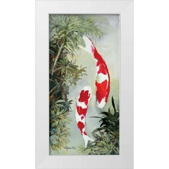 Haenraets, Willem 9x14 White Modern Wood Framed Museum Art Print Titled - Koi 2