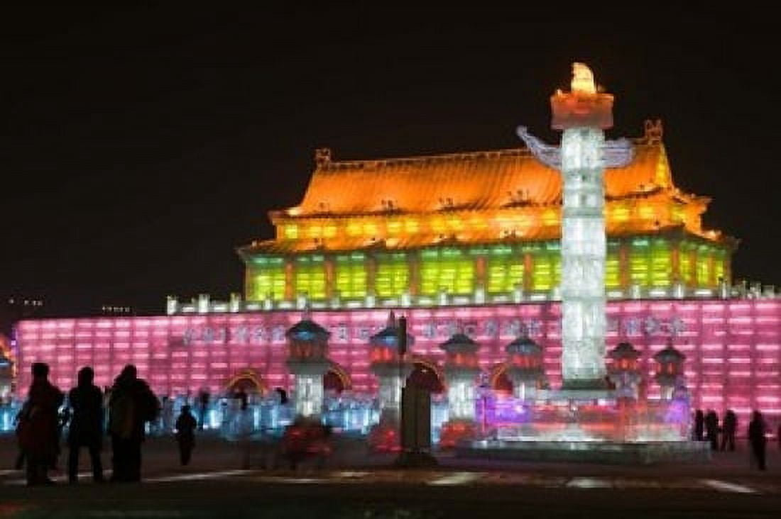 Haerbin Ice and Snow World Festival Haerbin Heilongjiang Province China Canvas Art - Walter Bibikow DanitaDelimont (24 x 15)