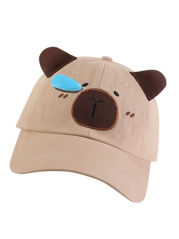 Baseball Cap Khaki 3D Capybara Ear Baseball Hat ForAdu1tTeens Long Brims Breathable S Caps Outdoor Streetwear