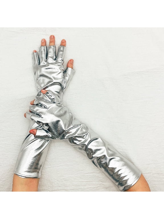 Costume Gloves1eatherSilverHa110weenGloves forHa110weenParty
