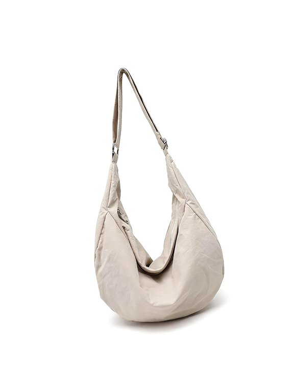 Dumpling Bag Korean-Inspired Sporty Large Capacity Water-Resistant Casual Shoulder Bag for Daily Use