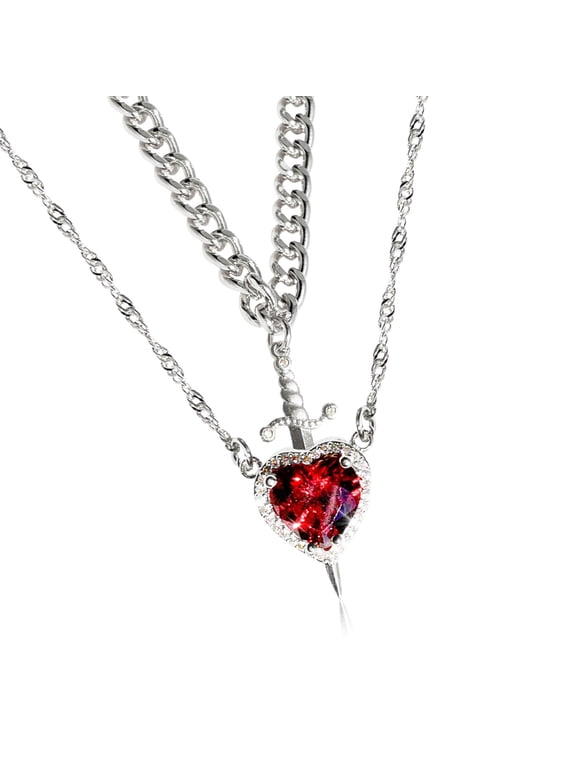 Necklace Sword Chain Silver Adjustable Handmade for Women