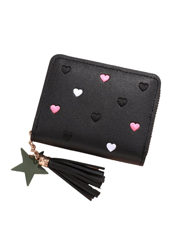 Short Wallet Black for Travel Credit Card Holder