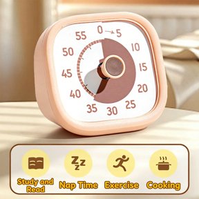 HaevnNest Visual Timer Apricot Visual Countdown Clock for Kitchen Cooking Time Management