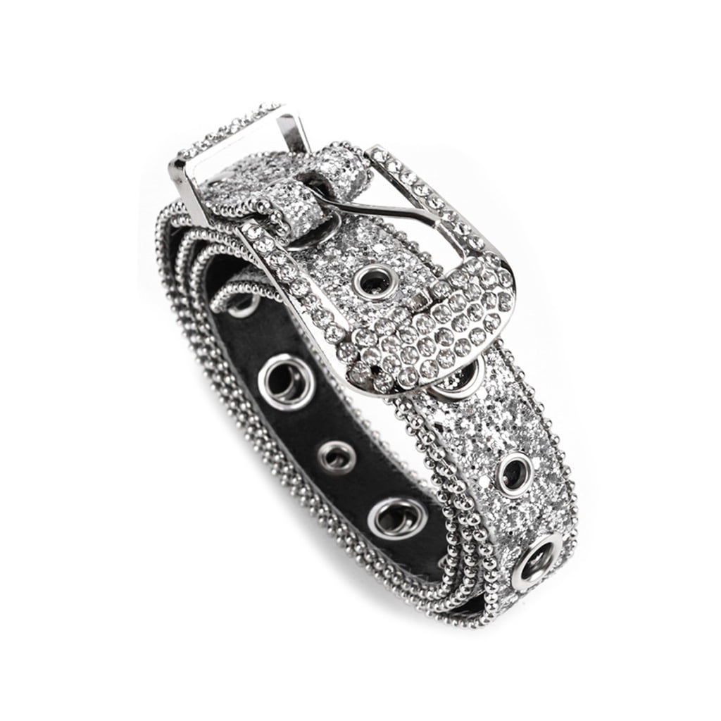 HaevnNest Waist Belt Women Rhinestone Silver Jean Belt for Jeans ...