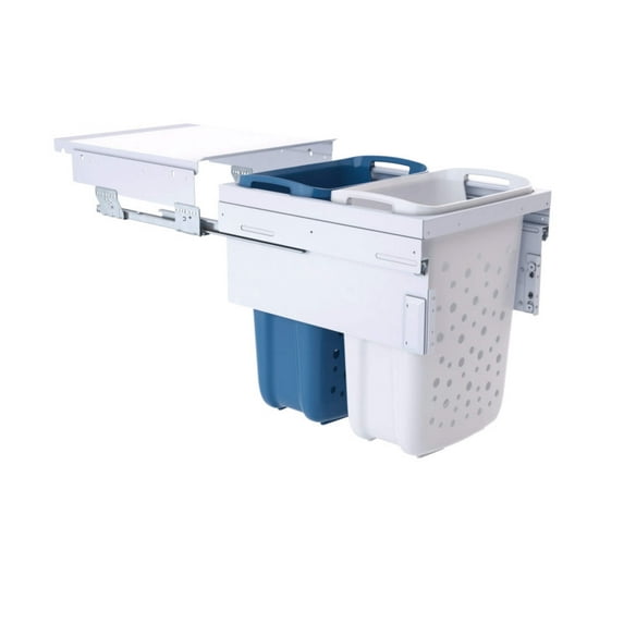 Hafele 502.72.722 Laundry Hamper, Hailo 45 Hailo Laundry Carrier, For cabinet width 450 mm, 2 x 35 qts