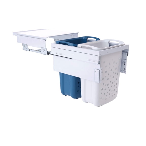 Hafele 502.72.722 Laundry Hamper, Hailo 45 Hailo Laundry Carrier, For cabinet width 450 mm, 2 x 35 qts