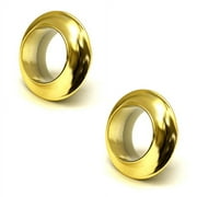 Hafele Boat Drawer Pulls 229.03.804 | 3/8 Inch Plastic Brass Pair