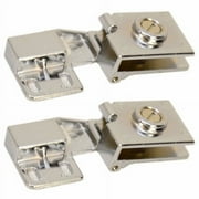 Hafele Boat Glass Door Hinge Inset Pair | 3 1/4 x 1 1/4 x 3/4 Inch
