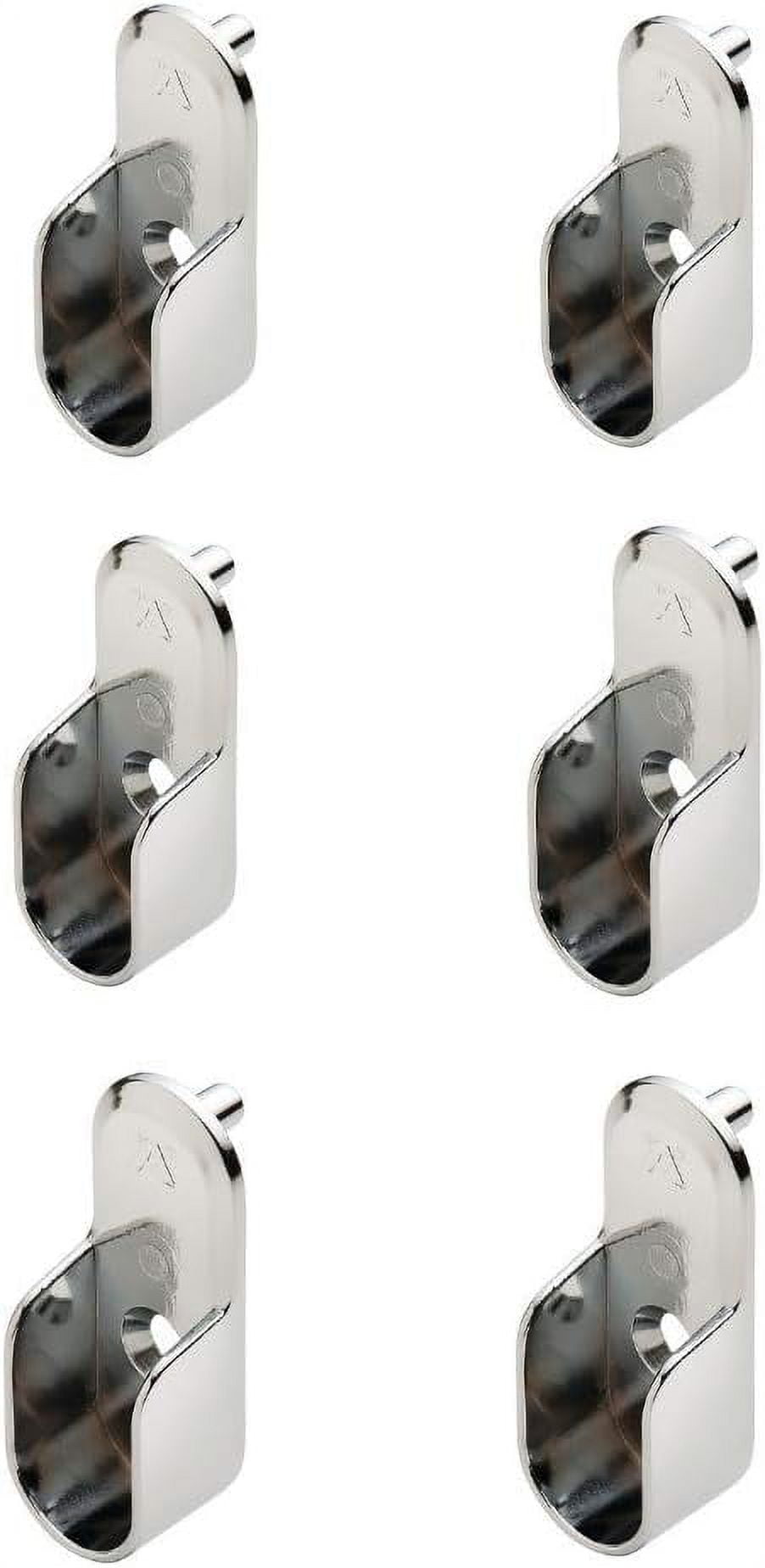 Hafele Oval Closet Rod w/Rear Facing Pins 15 mm x 30mm Chrome Finish (Pack of 6)