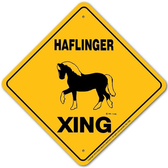 Haflinger Horse Aluminum Xing Sign - Crossing