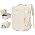thumbnail image 1 of Hafmall 18x14x8 Inch Carry On Backpack Personal Item Bag for Women Men, 35L Airline Approved Large Travel Backpack Flight Approved, Waterproof Laptop Business Work Backpacks Bag Beige Mochila De Viaje, 1 of 1
