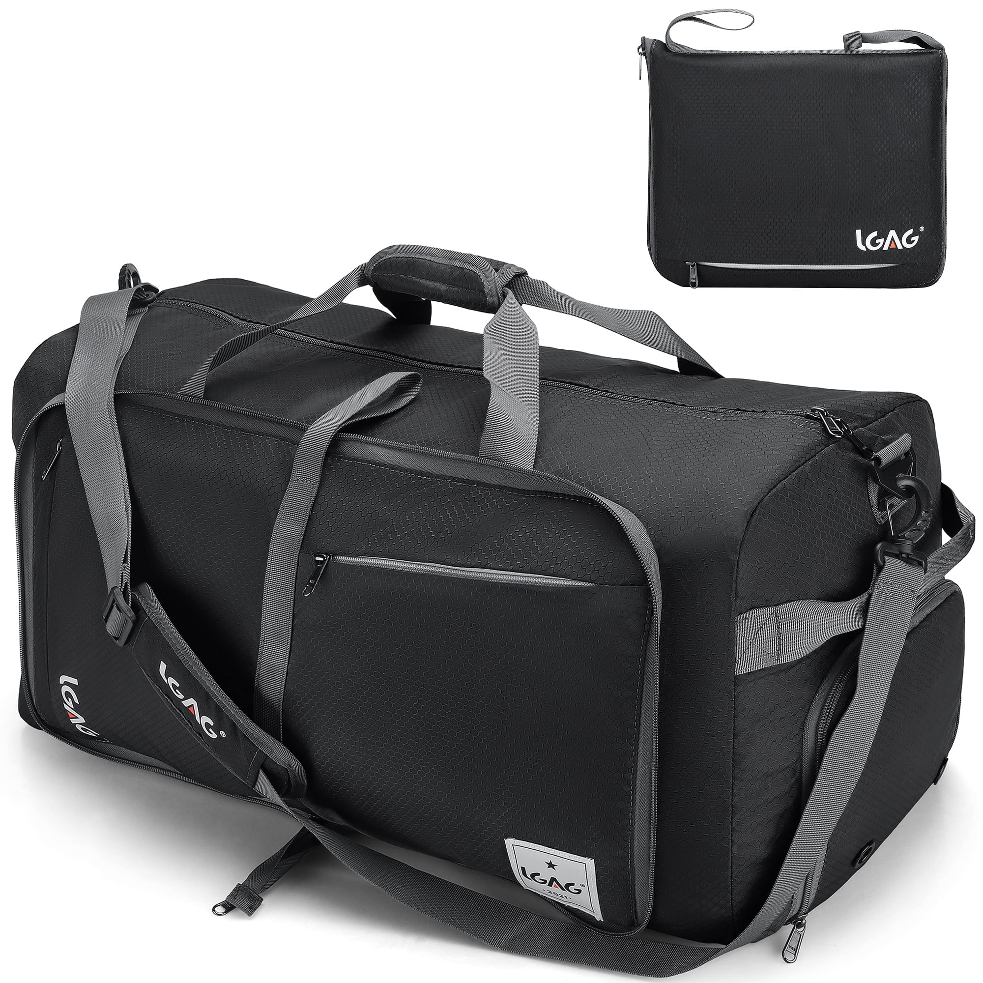 Hafmall 24'' Large Duffle Bag, 65L Foldable Travel Duffle Bag for Men