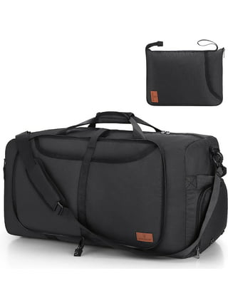 Canway 85L Travel Duffel Bag Foldable Weekender Bag with Shoes Compartment for Men Women Water-proof & Tear Resistant (Panther Black 85L)
