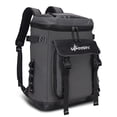 thumbnail image 1 of Hafmall Cooler Backpack, 42Cans Large Waterproof Insulated Cooler Backpack for Men & Women, 30L LeakProof Soft Cooler Backpack for Camping Beach Hiking Fishing Picnic Travel Trip, Lightweight, Gray, 1 of 7