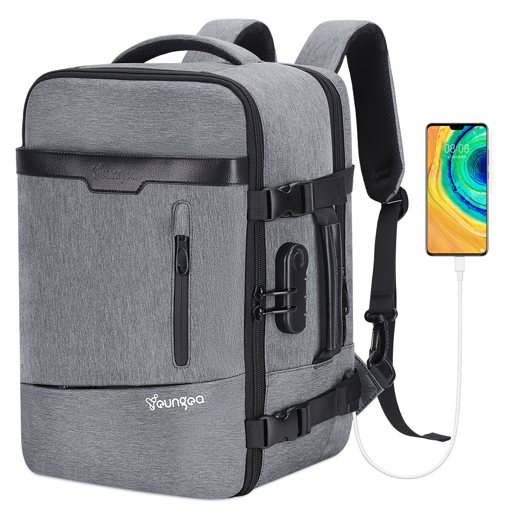 Hafmall Travel Backpack, 18x14x8 Antitheft Personal Item Backpack 35L