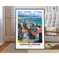 thumbnail image 1 of Hafnarfjordur Iceland Harbor Poster, Unframed Canvas 8x10in, 1 of 4