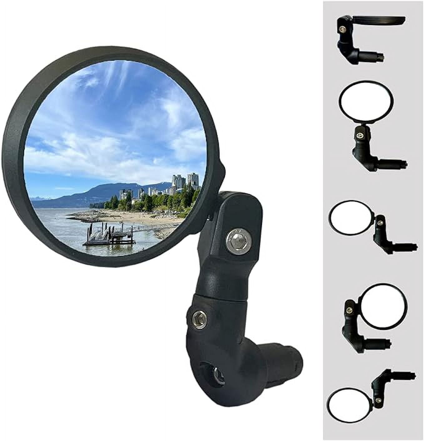 Hafny NEW Multi Adjustable Bar End Bike Mirror HD Safe Blast Resistance Glass Cycling Mirror E bike Mirror Bicycle Rearview Mirror HF M952S FR08 Silver Glass Walmart