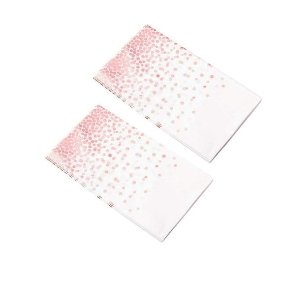 Haful 2X Tablecloth, Plastic Tablecloths Gold Dot Disposable Tablecloths Plastic Dot Table Cover 2Pc