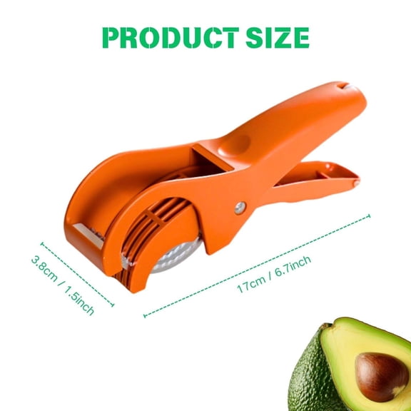Haful Avocado Slicer Is Orange-Redslicer Tool – Stainless Cutter Tool with Comfortable Grip Easy Peeler for Kitchen Gadgets for & Vegetable Cutting