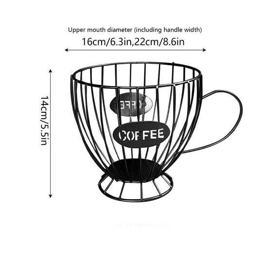 Haful Capsule Coffee Storage Basket, Coffee Capsule Storage Basket, Iron Decorative Item, Whitecapsule Coffee Storage Basket Coffee Capsule Storage Basket Irons Decorative Ornaments